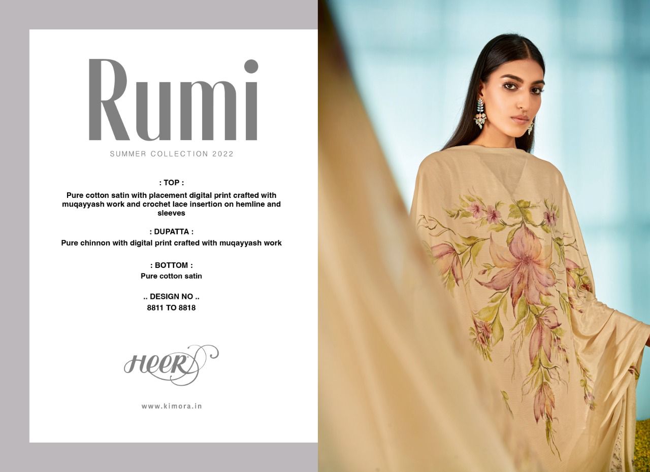 Kimora Rumi Pure Cotton printed Casual Wear Designer Heavy Suit Collection